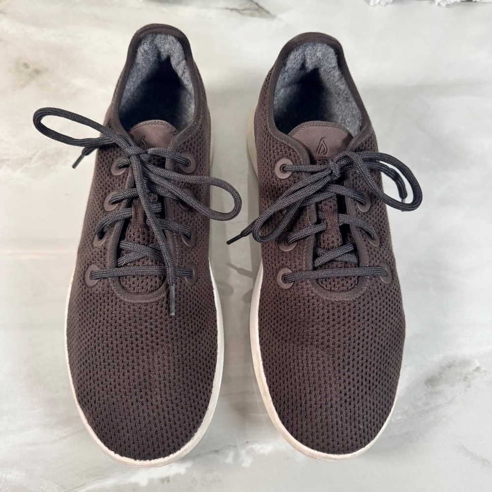 Allbirds TR Knit Sneakers Tree Runners Lace Up Grey White Men's Size 12 - Picture 2 of 10